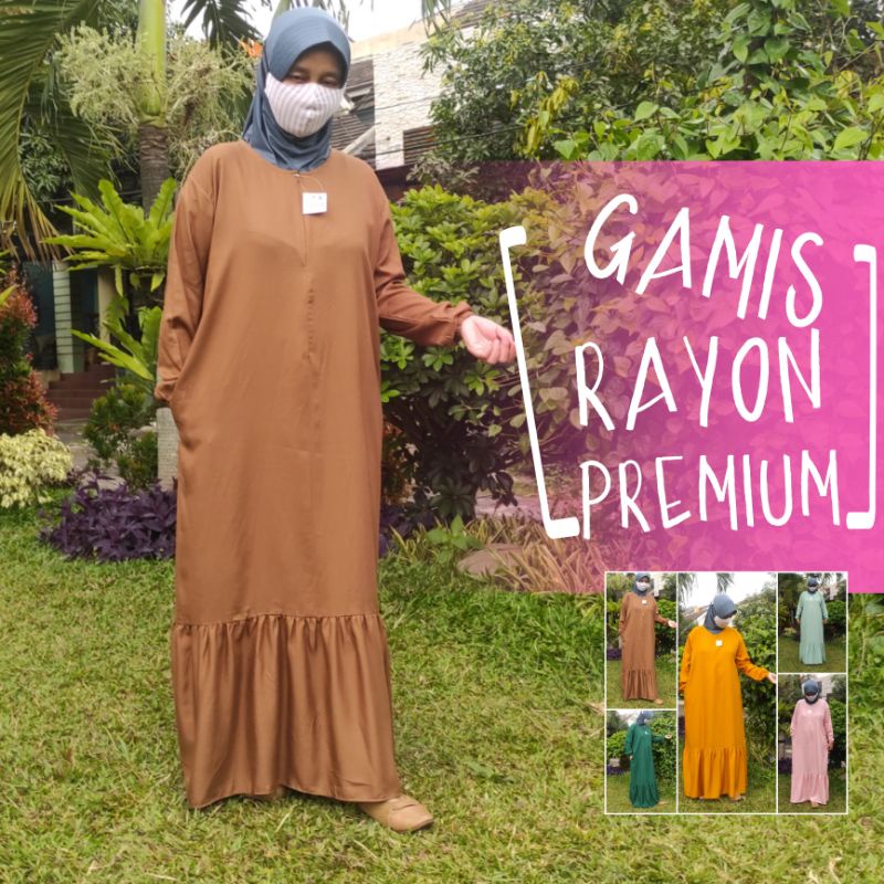 GAMIS WANITA GAMIS RAYON KEKINIAN BAHAN RAYON VISCOSE BUSUI FRIENDLY