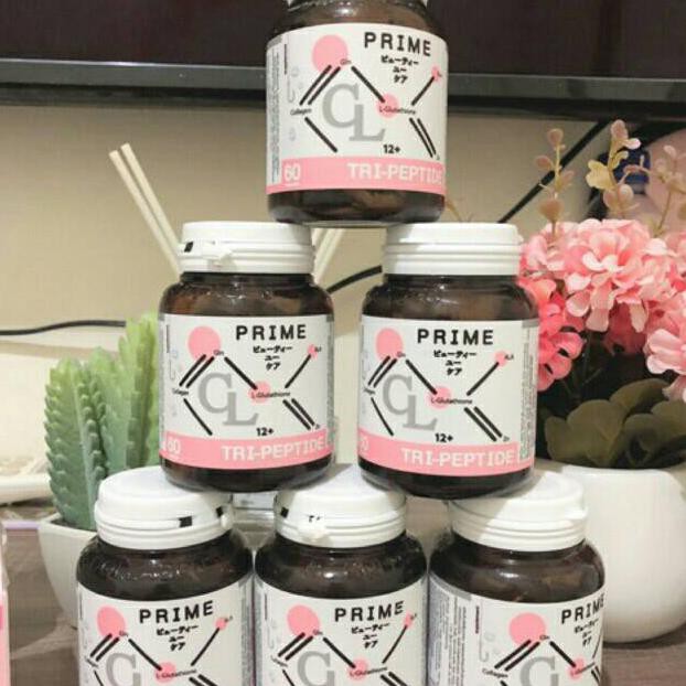 Terlaris Original Prime Cl Collagen 12+ Suplemen Kecantikan//Pemutih Badan.Herbal Alami