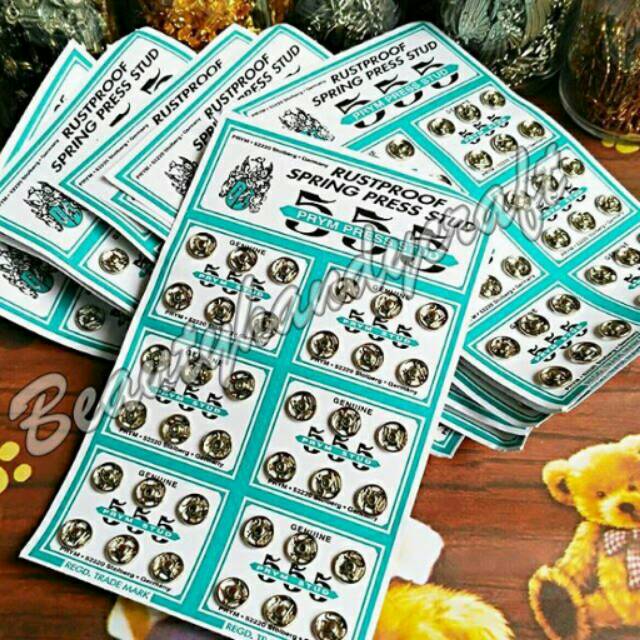 Per pack Kancing cetet 8mm kancing jepret aplikasi dompet baju handmade