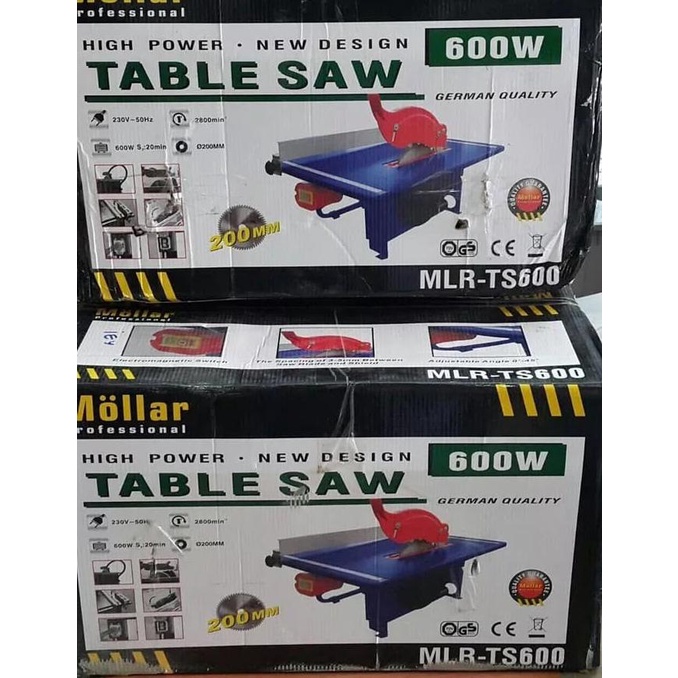 Table Saw Mollar - Mesin Gergaji Meja Mlr-Ts600 Mollar - Table Saw 8" Irexshop
