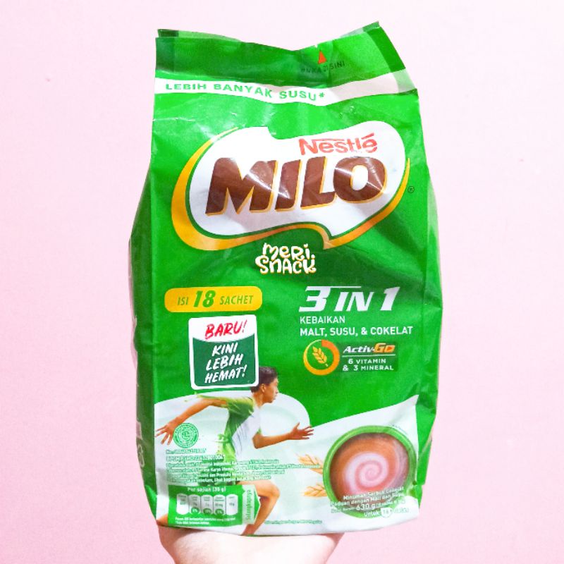 

Milo Active Go Susu Bubuk Cokelat 18 x 34gr