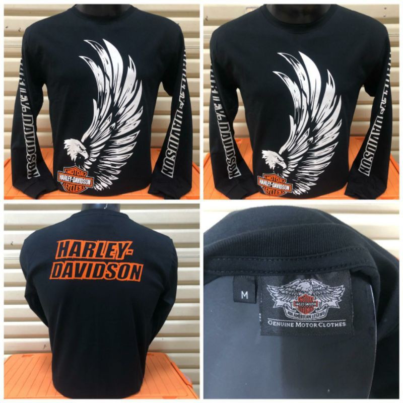 Kaos Harley Davidson Long Sleeve - Eagle Wing