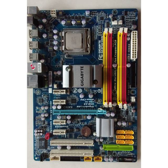 Motherboard LGA 775 DDR2 + PROSESOR Core2duo 3.0Ghz Bekas