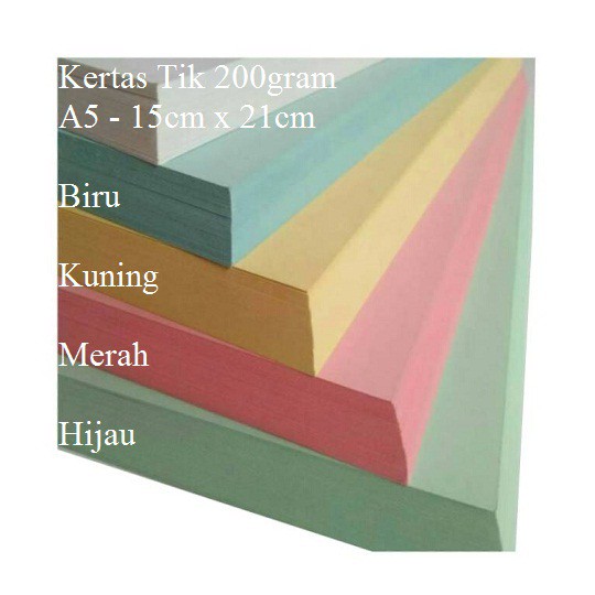 

A5 50 Lembar Kertas Tik 200gram A5