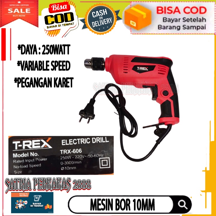 PAKET TUKANG KAYU MESIN PLANER/KETAM DAN MESIN BOR 10MM MESIN GERINDA TANGAN 4INCH T-REX