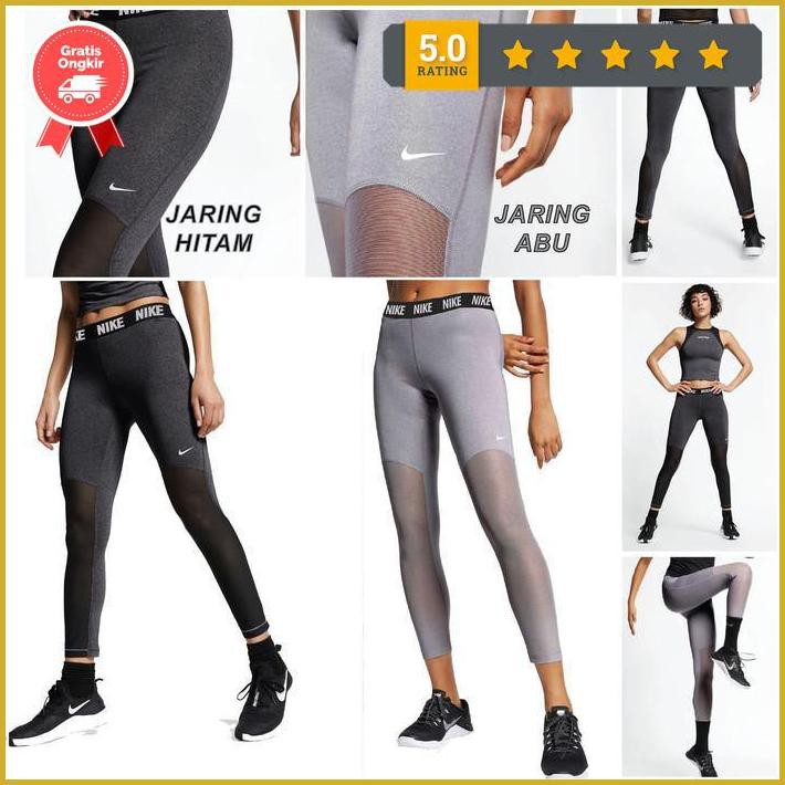 Legging Premium Cewe 7/8 Women Nike Pro Legging Wanita High Waist Yoga - Hitam Exclusive