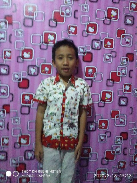 Qnunbatik Batik Family/keluarga Dress Wanita Naura Putih