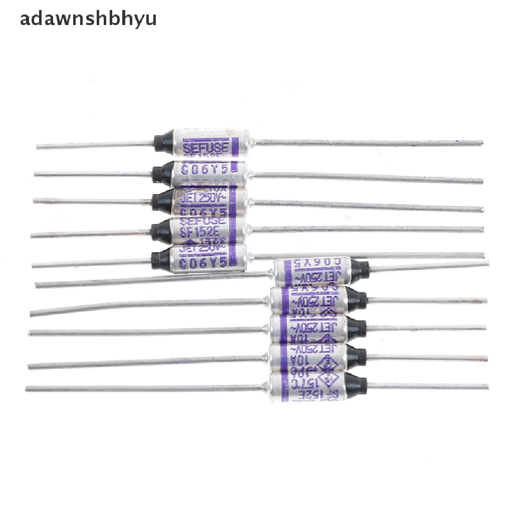 Adawnshbhyu 10Pcs SF152E SEFUSE cutoffs thermal Fuse157°C 157derajat 10A 250V
