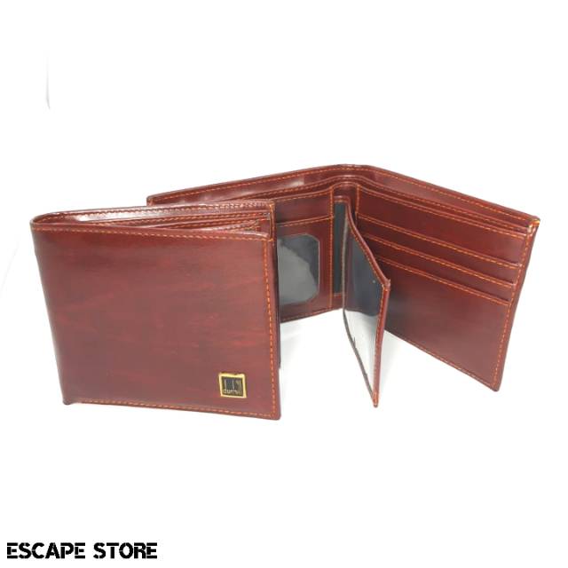 Dompet Pria Lipat Pendek 3 Ruang Bahan Kulit