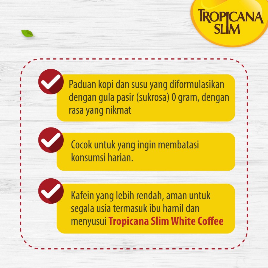 Tropicana Slim Avocado Coffee Sugar Free 1 Box isi 4 Sachet