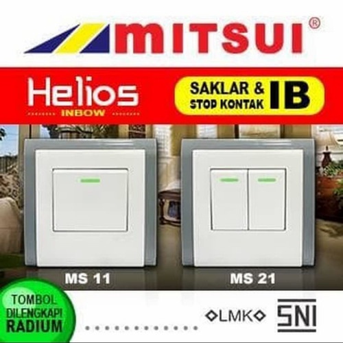 Mitsui Saklar Seri Dobel IB Tanam Helios MS 21 Inbow SNI Original