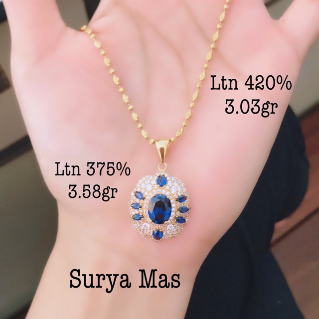 Kalung emas 420% dan liontin emas 375%