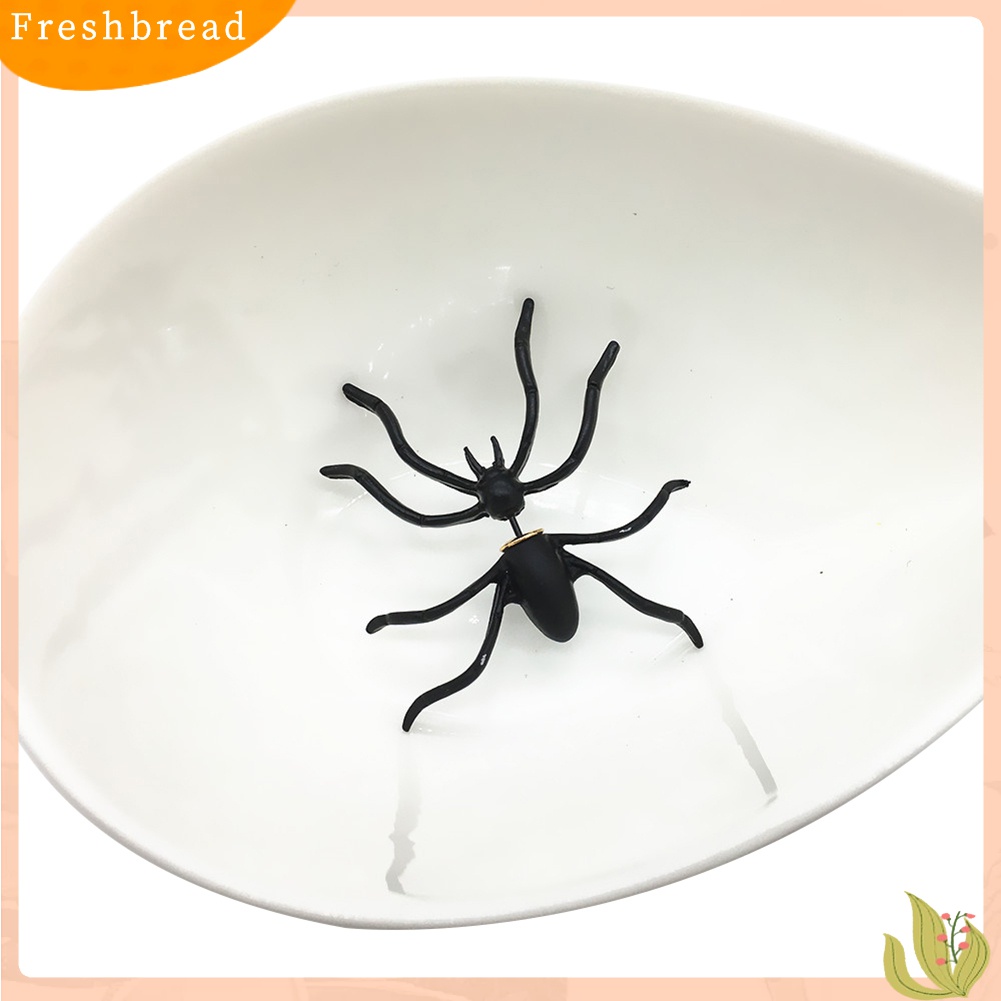 Fresh| 1pc Anting Tusuk Bentuk Labalaba Gaya Gothic Punk Untuk Pesta Halloween