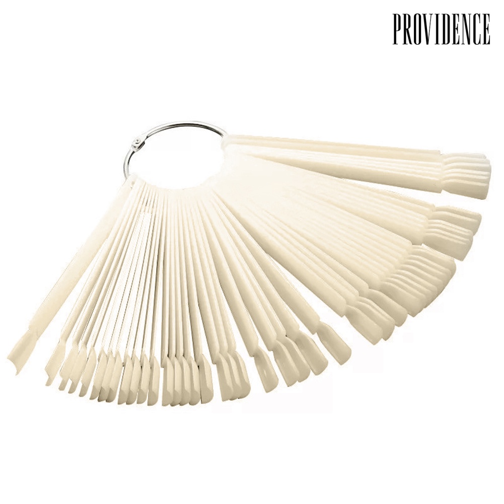 Providence 50Pcs Fan-shape Nail Art Tips Polish Board Display Practice Sticks Manicure Tool