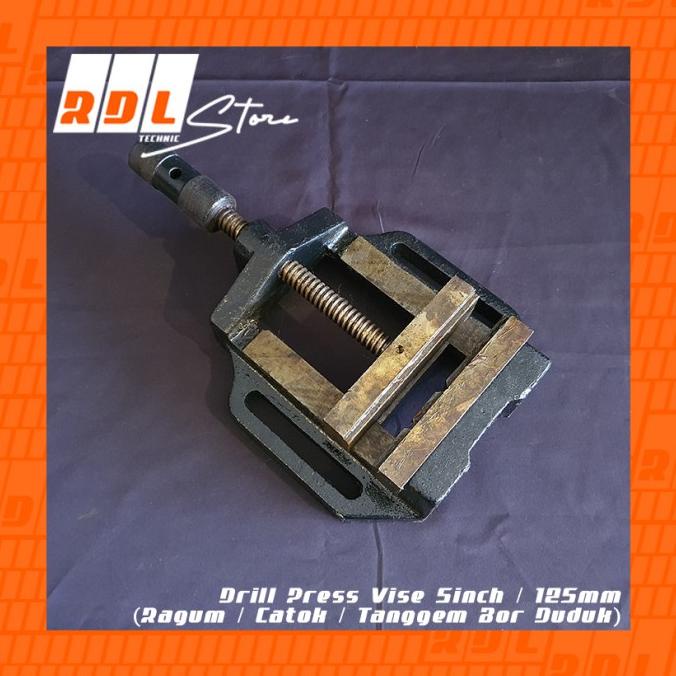 Drill Press Vise 5Inch / 125Mm (Ragum / Catok / Tanggem Bor Duduk)