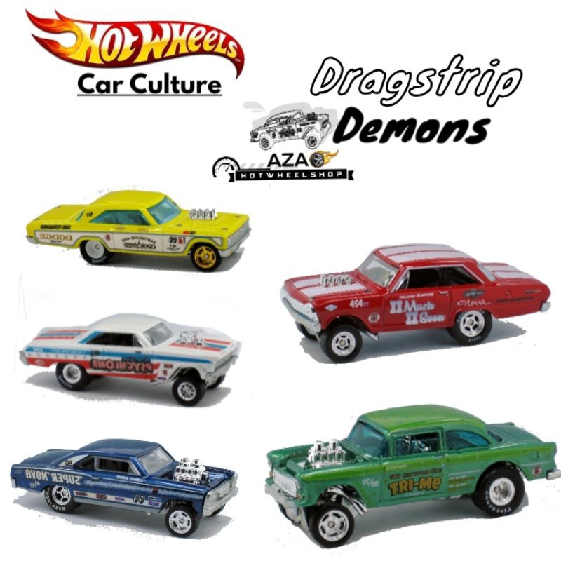 Hot Wheels Dragstrip Demons SET HW Car Culture Hotwheels Drag Strip Demon