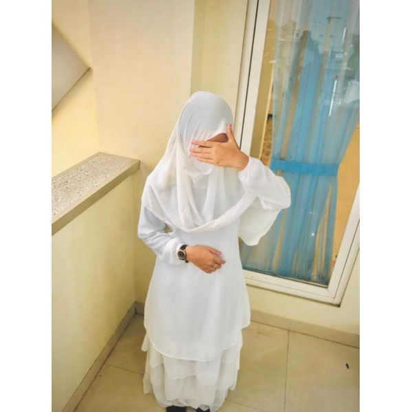 Gamis Malaysia Susun Ceruty Babydoll Premium
