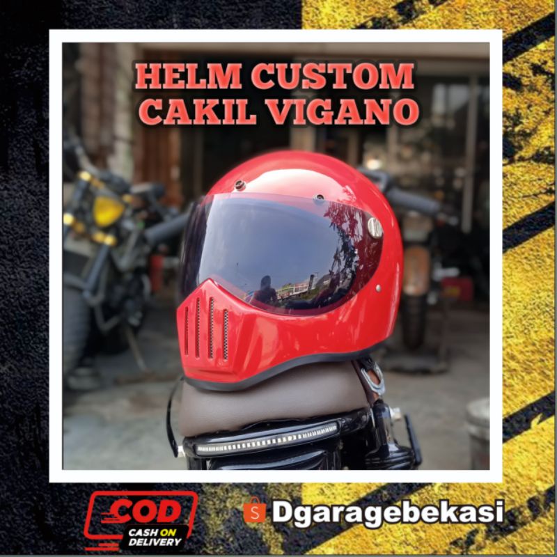 Helm Custom CAKIL VIGANO cc Helm Cakil Helm Retro Moto3 carglos Hbc