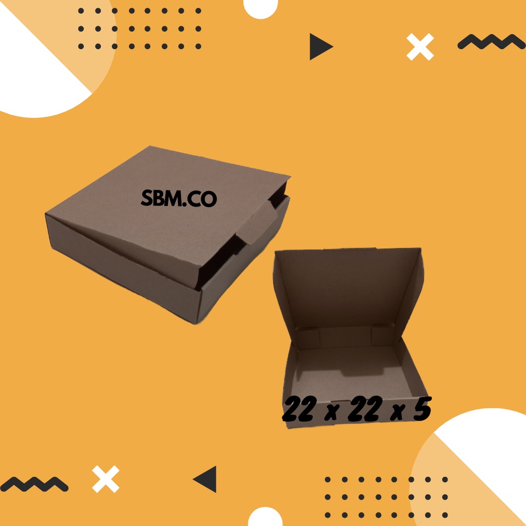 

KARDUS 22 X 22 X 5 MODEL DIE CUT POLOS COKLAT PREMIUM KARDUS BOX BROWNIS