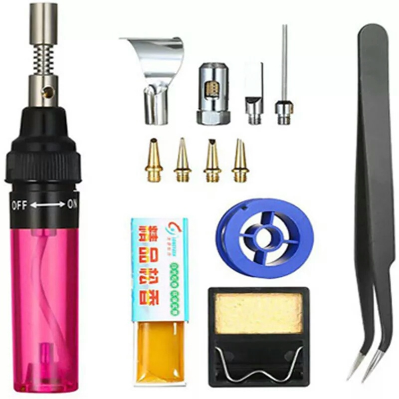 Solder Pena Gas Solder Portable Pencil Torch Las Kecil Pencil Butane Soldering Iron Kit Tools Blow