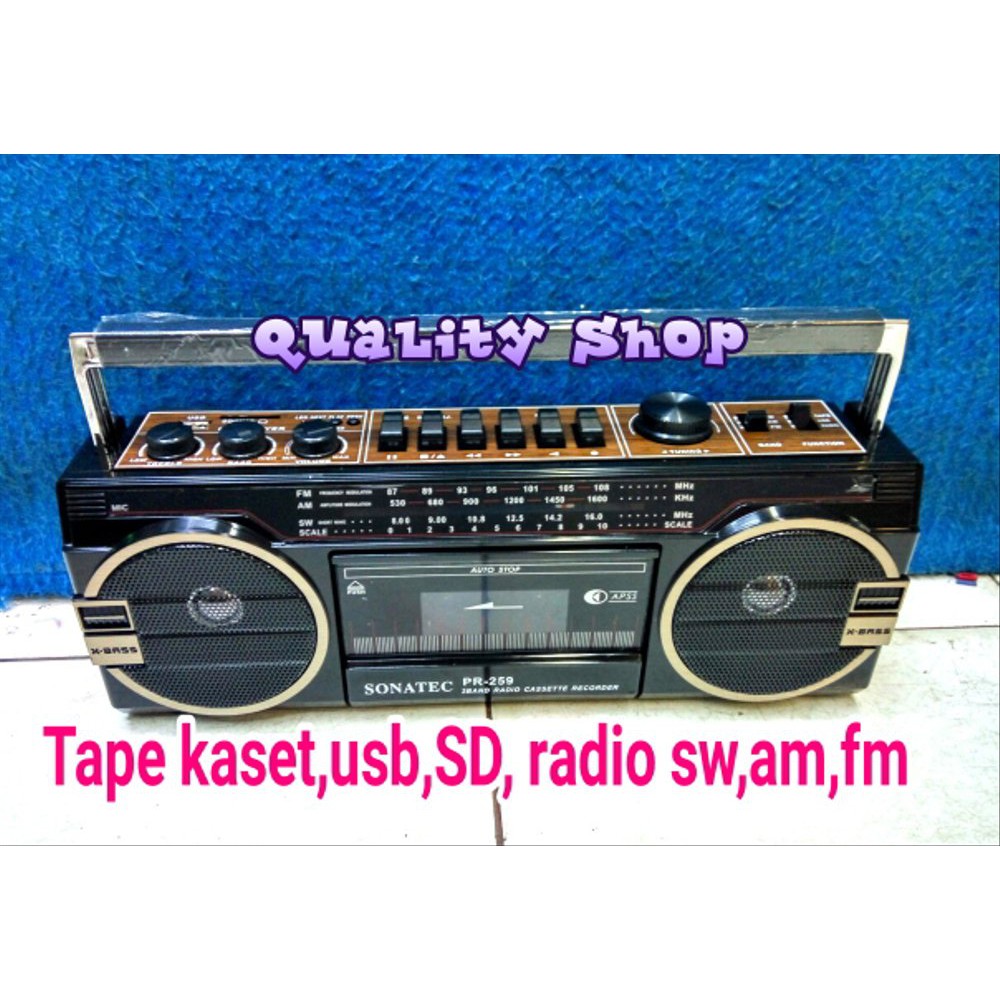 Mini Compo Sonatec kaset usb sd radio 3 band