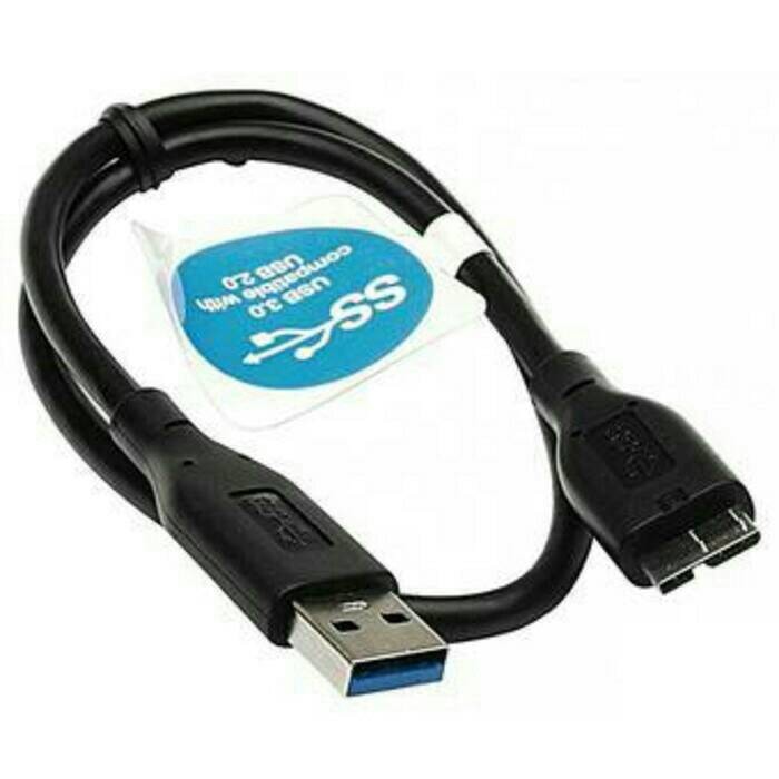 ORIGINAL kabel data external hardisk usb 3.0 high quality warna hitam