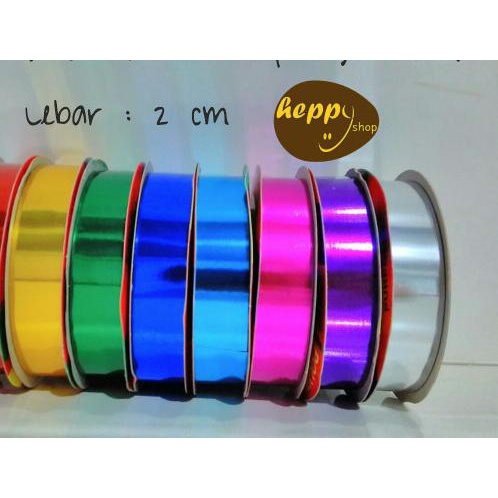 ☁ Pita Kado Metalik / Pita Jepang Metalik - Biru Muda ✹