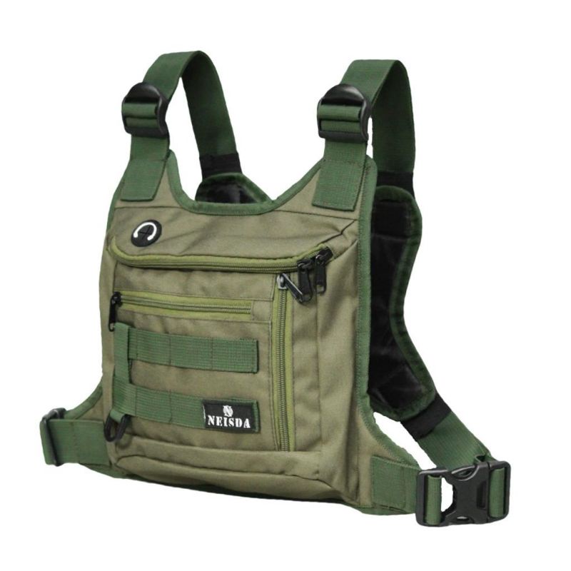 Tas dada pria tactical chest bag neisda premium mercury green