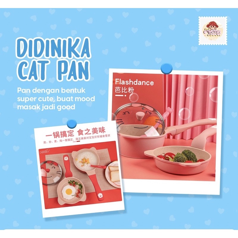 Didinika teflon pan cat anti lengket set kukusan steamer mpasi anak bayi didinika lucu