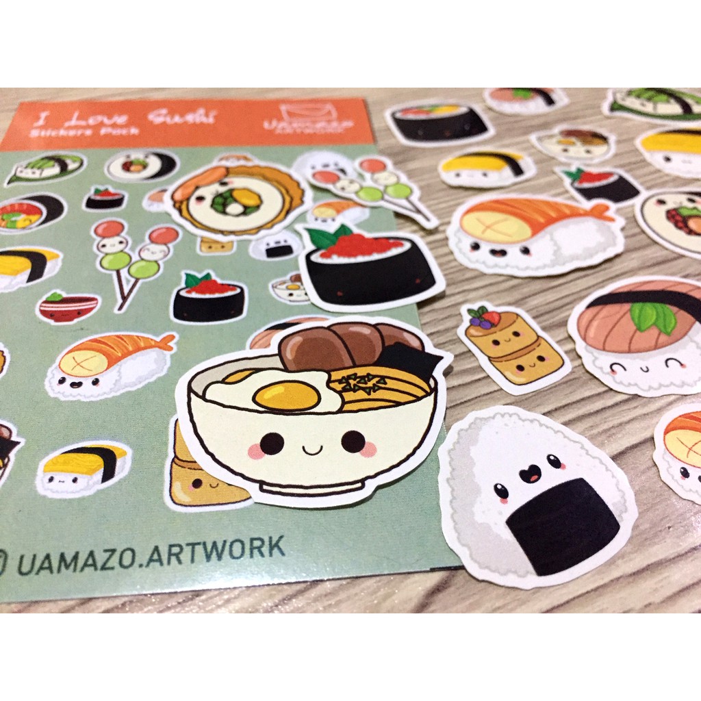 

Sticker Pack / I Love Sushi / Sticker Tumblr / Sticker Lucu / Sticker Aesthetic / Sticker Scrapbook