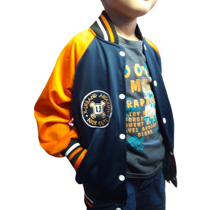 Baju Jaket Varsity Flecce Anak Cowo Cewe Terbaru Terlaris Lengan Pajang Tebal Murah Keren