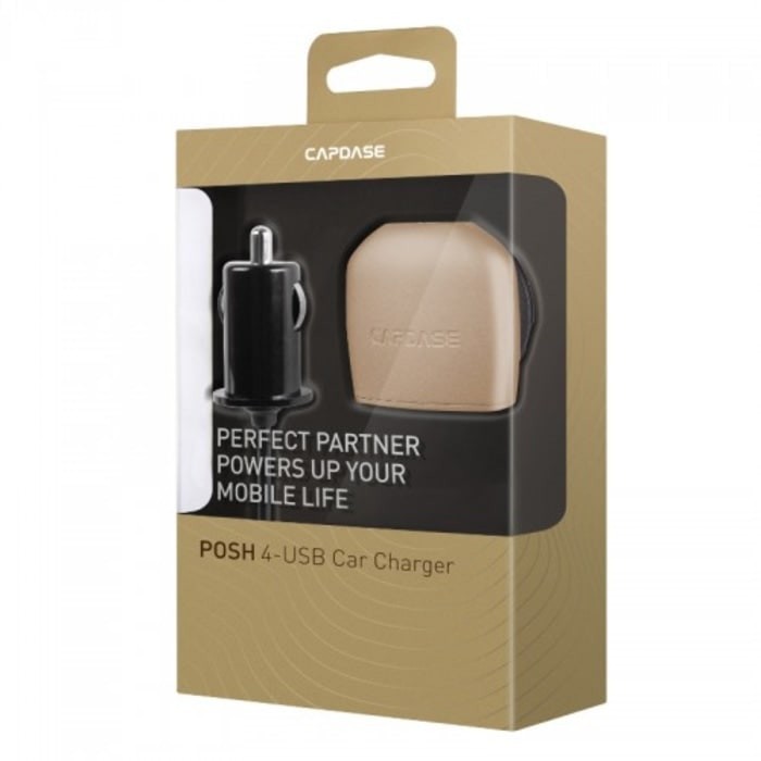 CAPDASE POSH 4 USB CAR CHARGER - MOBILE CHARGER HP PANJANG 1.5M