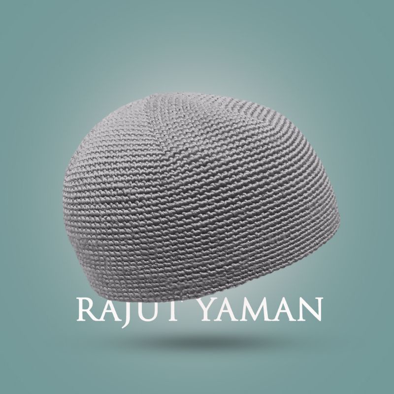 ZAJA - Terbaru Peci Rajut Yaman Tebal Polos Handmade / Peci Sulam Tangan Manual / Kopiah Taraweh Peci Haji Rajut Tebal Tebal / Topi Sholat Muslim Polos / Fashion Muslim