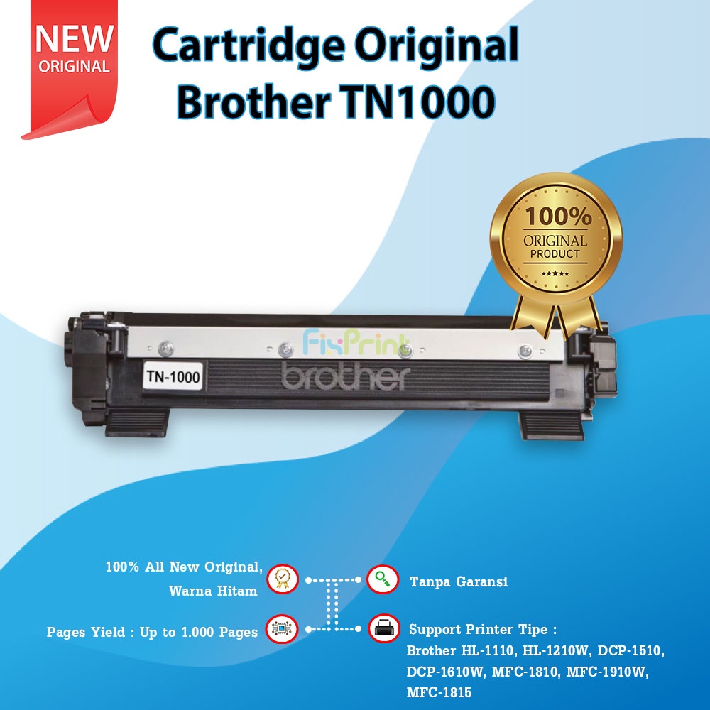 Cartridge Original Brothr TN1000 TN-1000 Printer Brothr HL-1110 1200 1210W DCP-1510 1600 1610W 1615NWMFC-1810 1815 1900 1905 1910W 1915W New