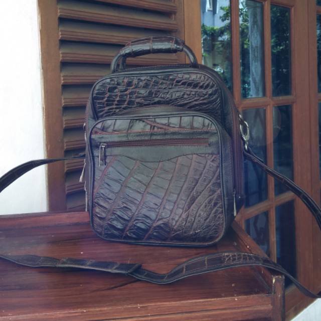 Tas Pria Premium Kulit Buaya Merauke Asli