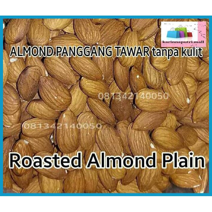 

E5Ewsfg- Almond Roasted (Kacang Almond Panggang) Blue Diamond Tanpa Cangkang - 500Gram Tawar