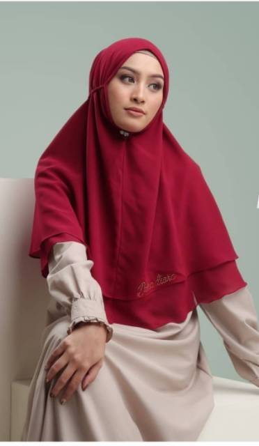 hijab bergo tali rubiah ceruty babydoll instan