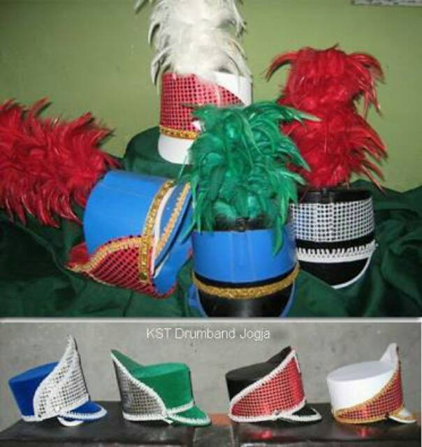 Bulu Aksesoris topi marching band/ Bulu mayoret/ Bulu Topi mayoret/ Hiasan topi marching band