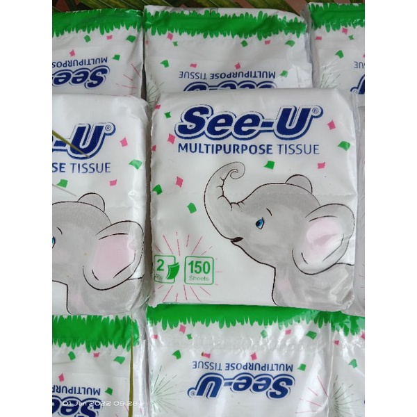 TISU SEE-U POP UP 180S 2PLY TISSUE 1KG 10pcs