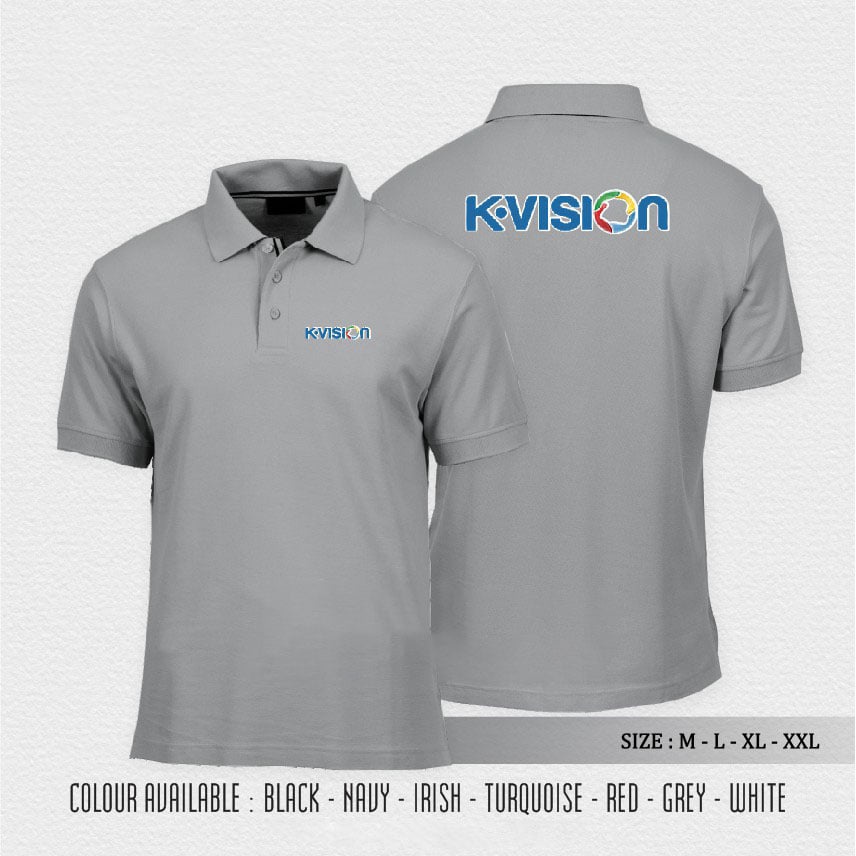 polo shirt k-vision tv / baju kerah k-vision tv premium