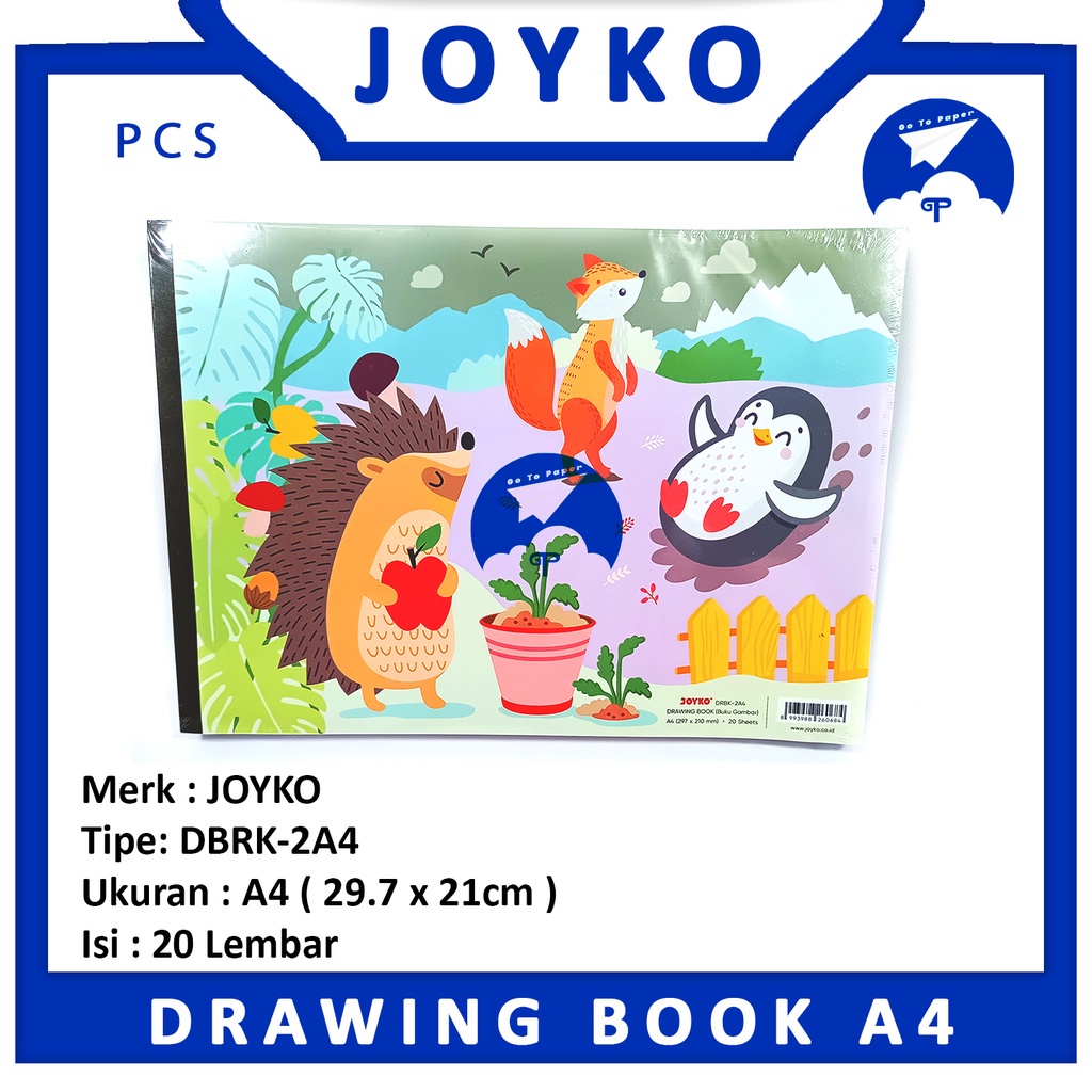 

JOYKO BUKU GAMBAR UKURAN A4 DRBK-2A4 COVER KARAKTER PER PCS
