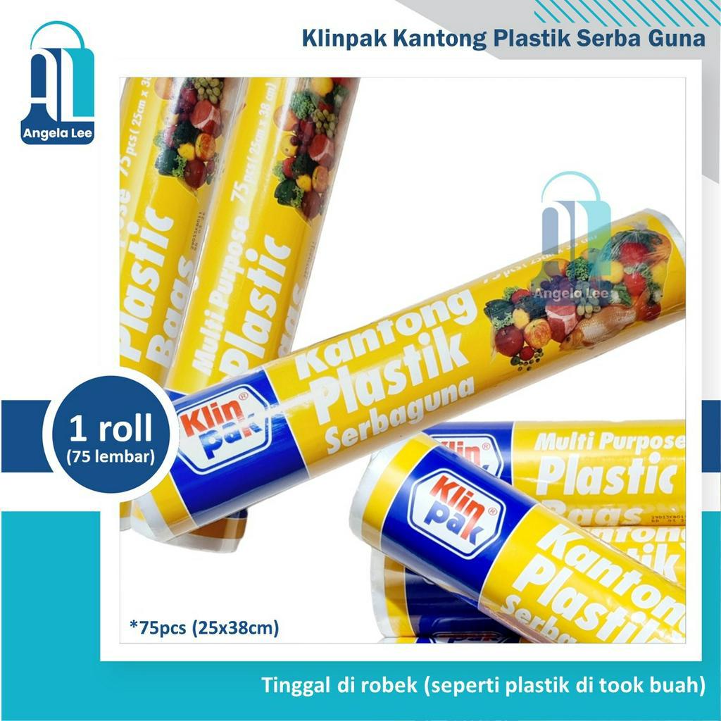 Klinpak Kantong Plastik Serbaguna Foodgrade 25x38cm Buah Sayur Roll 75pcs