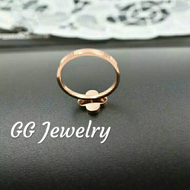 GG JEWELRY cincin Semanggi Titanium Rose Gold#CC-103