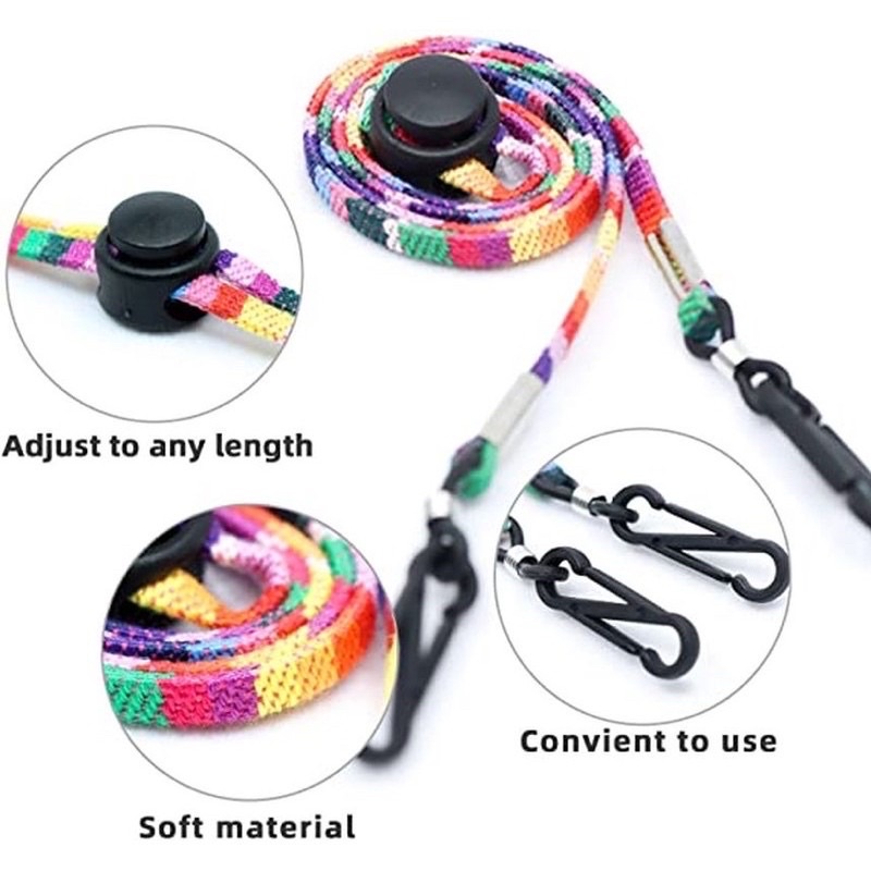 Tali Pengait Gantungan Masker Warna - Lanyard Masker Strap String Tenun