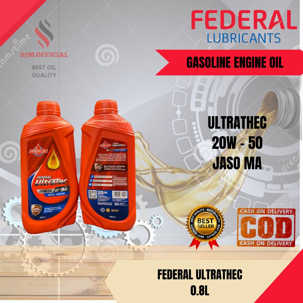 OLI MESIN FEDERAL ULTRATEC 800ML ORIGINAL 4T (FO-SPR-UTEC-800)