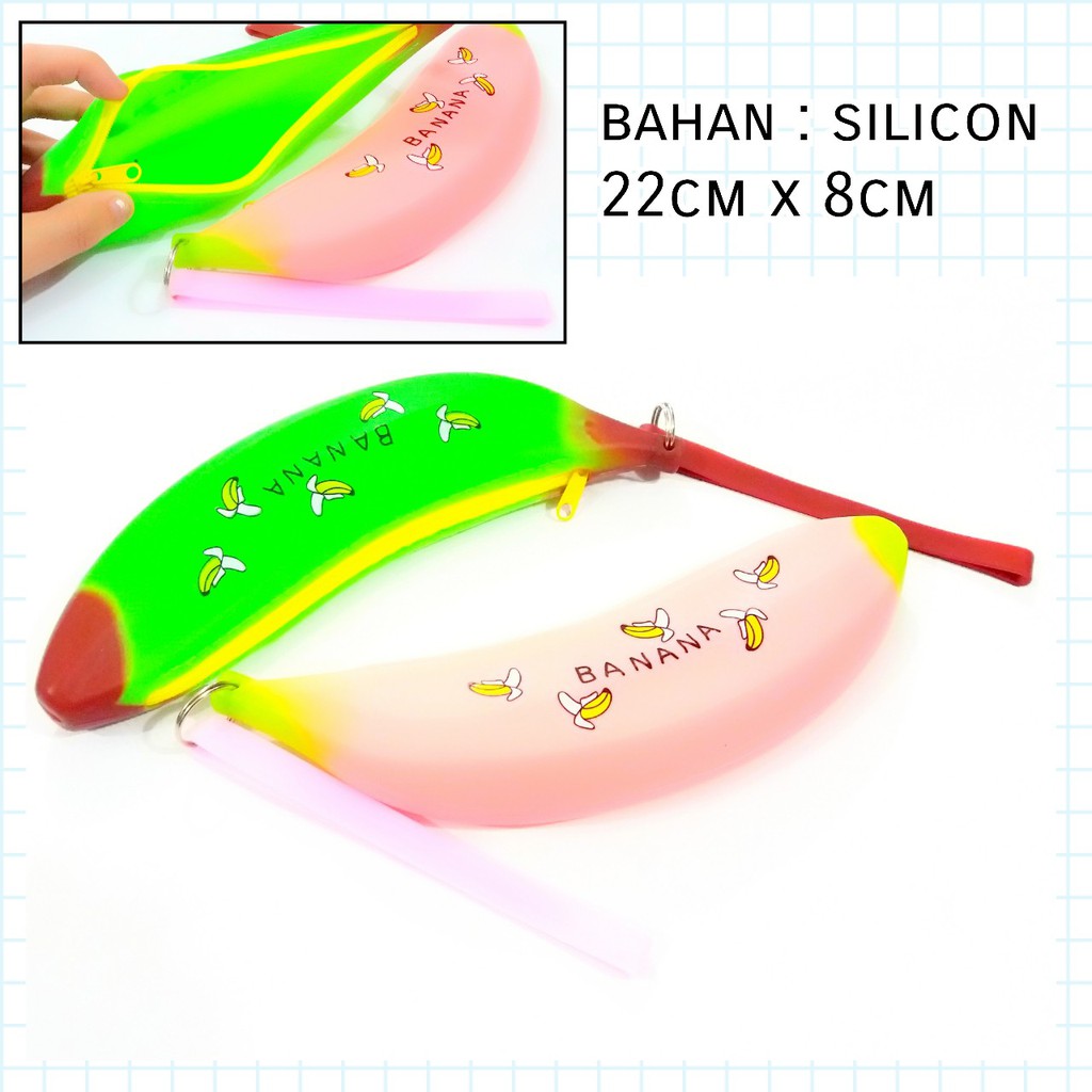 tempat pensil pisang silicon