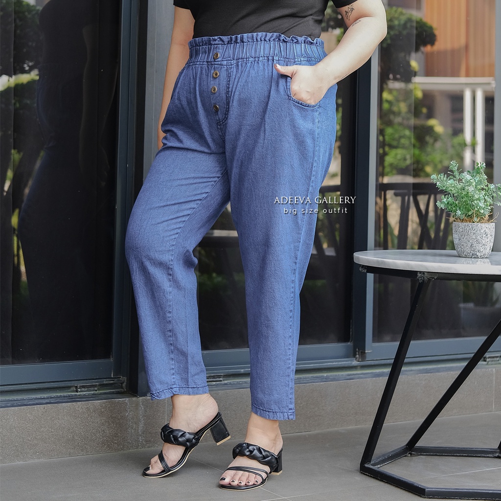 ADEEVA Marion Pants Celana Jeans Wanita Jumbo