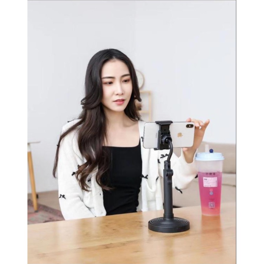 adjustable Monopod Ponsel Stand Desktop Phone Smartphone Holder 360