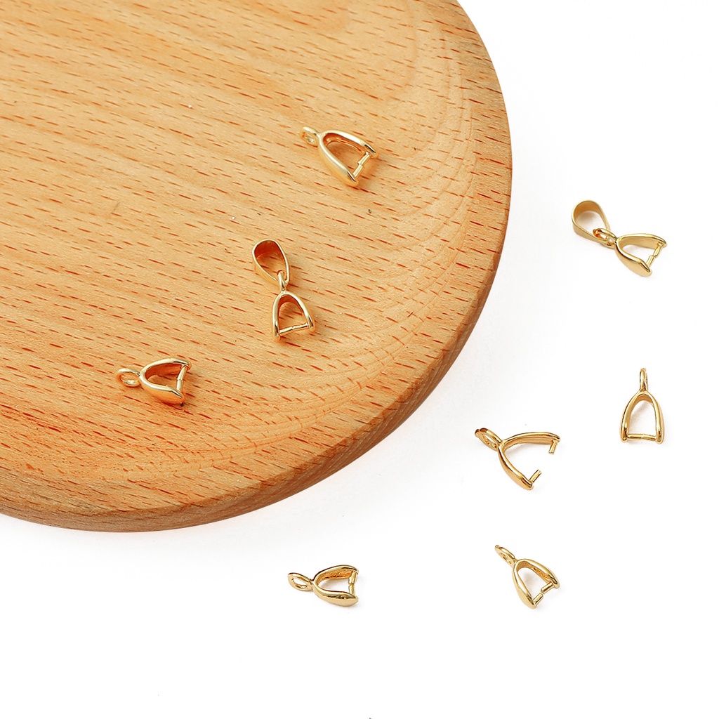 Liontin Klip Konektor 6 Warna Bahan Tembaga Untuk Membuat Perhiasan Kalung