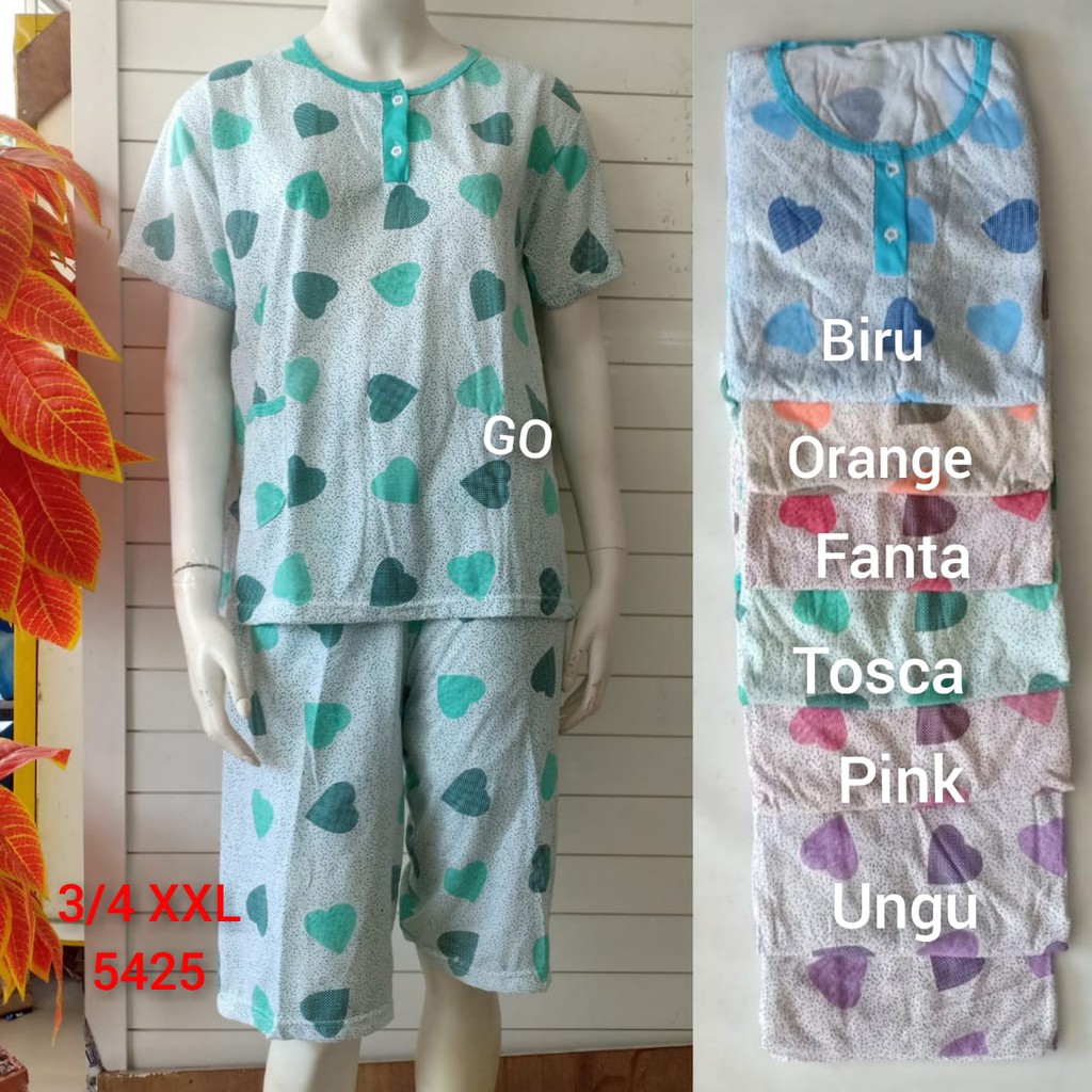 gof BABYDOLL BOBO JUMBO Dewasa 3/4 Pakaian Wanita Setelan Baju Tidur Busui Piyama